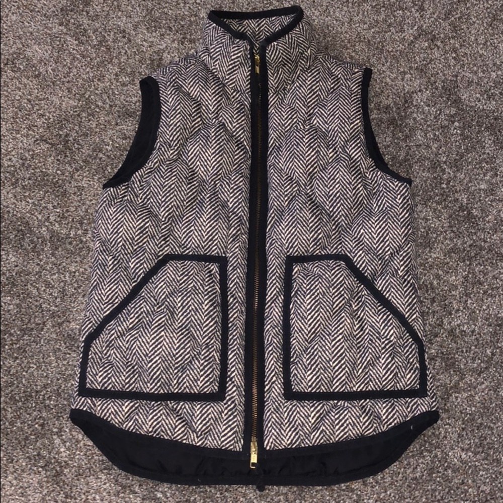 J Crew Herringbone Vest SZ XXS